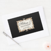 Sticker Rectangulaire Gatsby Art Déco Nouveau dentelle Faux Gold Tulip (Enveloppe)