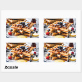 Sticker Rectangulaire gaufres (Feuille)