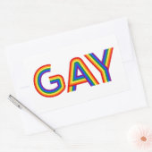 STICKER RECTANGULAIRE GAY (Enveloppe)
