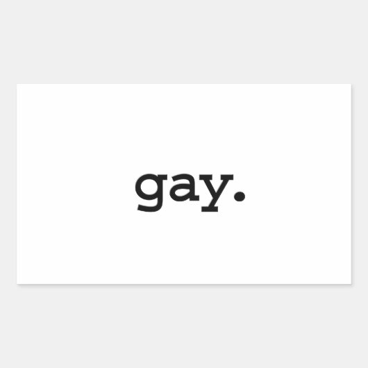 Sticker Rectangulaire gay. (Devant)