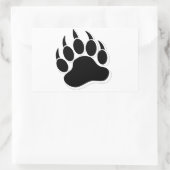 Sticker Rectangulaire Gay Bear claw B&W 3D, effet (Sac)