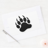 Sticker Rectangulaire Gay Bear griffe noir et blanc effet 3D (Enveloppe)
