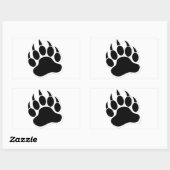 Sticker Rectangulaire Gay Bear griffe noir et blanc effet 3D (Feuille)