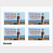 Sticker Rectangulaire Gay Head Lighthouse, Martha's Vineyard MA (Feuille)