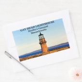 Sticker Rectangulaire Gay Head Lighthouse, Martha's Vineyard MA (Enveloppe)