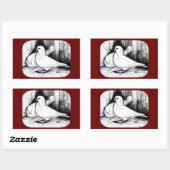 Sticker Rectangulaire Géant Runt Pigeons (Feuille)
