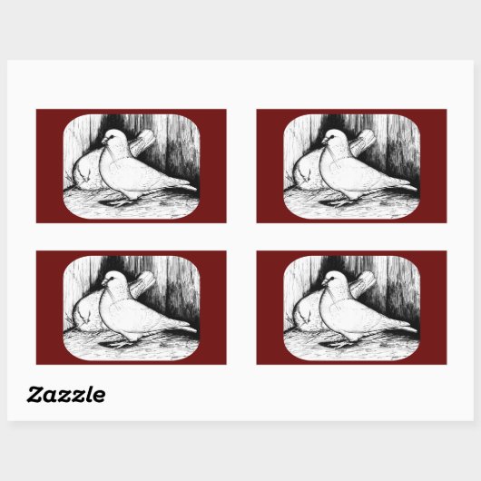 Sticker Rectangulaire Géant Runt Pigeons (Feuille)