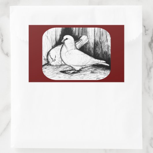 Sticker Rectangulaire Géant Runt Pigeons (Sac)
