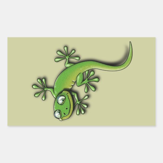 Sticker Rectangulaire Gecko 2 (Devant)