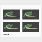 Sticker Rectangulaire Gecko mignon ( vous me parlez ? Regarder en arrièr (Feuille)