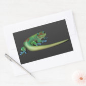 Sticker Rectangulaire Gecko mignon ( vous me parlez ? Regarder en arrièr (Enveloppe)