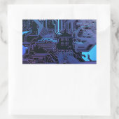 Sticker Rectangulaire Geek Sortie carte de circuit électronique Nerd PCB (Sac)