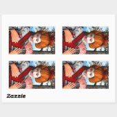 Sticker Rectangulaire Geisha (Feuille)