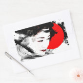 Sticker Rectangulaire Geisha japonais (Enveloppe)