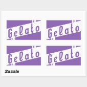Sticker Rectangulaire gelée italienne rétro (Feuille)