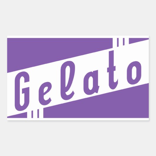 Sticker Rectangulaire gelée italienne rétro (Devant)