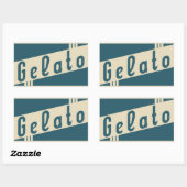 Sticker Rectangulaire gelée italienne rétro (Feuille)