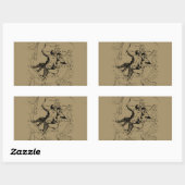 Sticker Rectangulaire Gemini Constellation Zodiac Hevelius 1690 (Feuille)