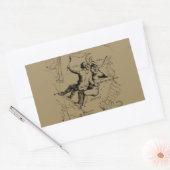 Sticker Rectangulaire Gemini Constellation Zodiac Hevelius 1690 (Enveloppe)