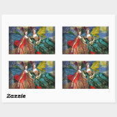 Sticker Rectangulaire Gemini gothique classique femme papillon Whimsical (Feuille)