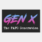 Sticker Rectangulaire Gen X - Génération FAFO (Devant)