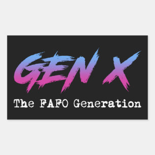 Sticker Rectangulaire Gen X - Génération FAFO