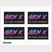 Sticker Rectangulaire Gen X - Génération Feral (Feuille)