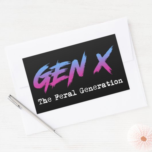 Sticker Rectangulaire Gen X - Génération Feral (Enveloppe)