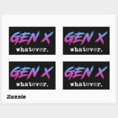 Sticker Rectangulaire Gen X - peu importe (Feuille)