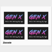 Sticker Rectangulaire Génération X - Toujours pas à mon âge (Feuille)