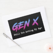 Sticker Rectangulaire Génération X - Toujours pas à mon âge (Enveloppe)