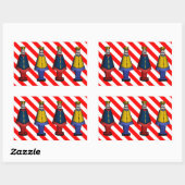 Sticker Rectangulaire Généraux du soldat de jouets (Feuille)