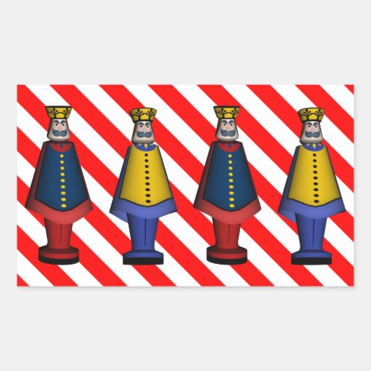 Sticker Rectangulaire Généraux du soldat de jouets (Devant)