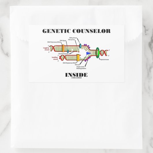 Sticker Rectangulaire Genetic Counselor Inside (Sac)
