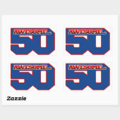 Sticker Rectangulaire génial 50 (Feuille)