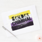 Sticker Rectangulaire Genre non binaire Criminel (Enveloppe)