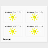 Sticker Rectangulaire Gentillesse...Partagez-la (Feuille)