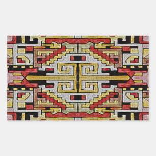 Sticker Rectangulaire Géométhorique Tribal/Motif ethnique