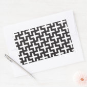 Sticker Rectangulaire Géométrie noir et blanc (Enveloppe)