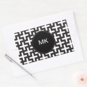 Sticker Rectangulaire Géométrie noir et blanc (Enveloppe)