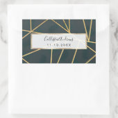 Sticker Rectangulaire Géométrique moderne Gold Green Brusch (Sac)