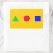 Sticker Rectangulaire géométrique - triangle, cercle et carré (Sac)