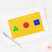 Sticker Rectangulaire géométrique - triangle, cercle et carré (Enveloppe)