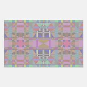 Sticker Rectangulaire Géométrique vert violet rose