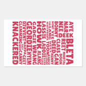 Sticker Rectangulaire Geordie slang (Devant)