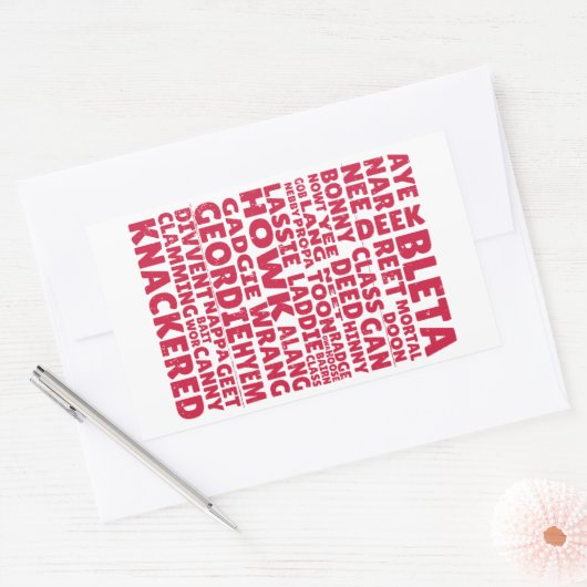Sticker Rectangulaire Geordie slang (Enveloppe)