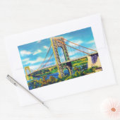 Sticker Rectangulaire George Washington Bridge, New York (Enveloppe)