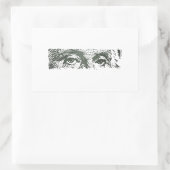 Sticker Rectangulaire George Washington Dollar Bill argent comptant (Sac)