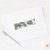 Sticker Rectangulaire George Washington Dollar Bill argent comptant (Enveloppe)