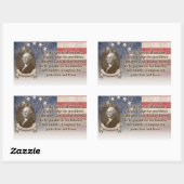 Sticker Rectangulaire George Washington - Foi (Feuille)